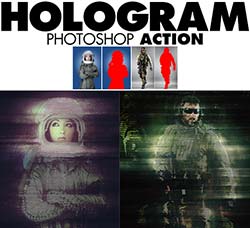 极品PS动作－全息图像：Hologram Photoshop Action